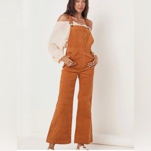 Spell Age of Aquarius Cord Overalls Tan NEW medium